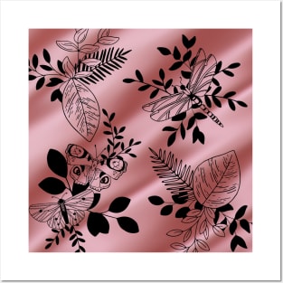Beautiful champagne pink with nature design Posters and Art
